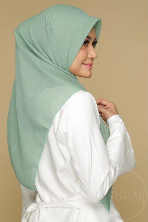 Hijab Mousseline Carré Collection Riley Lichen