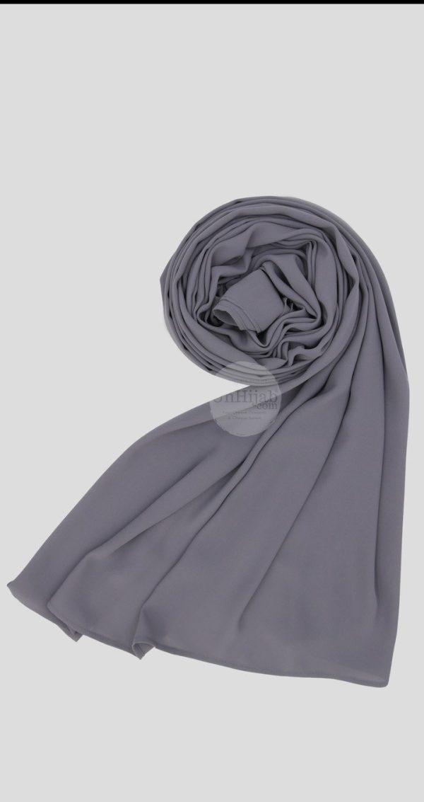 Hijab Mousseline DarkGrey Luxury Collection