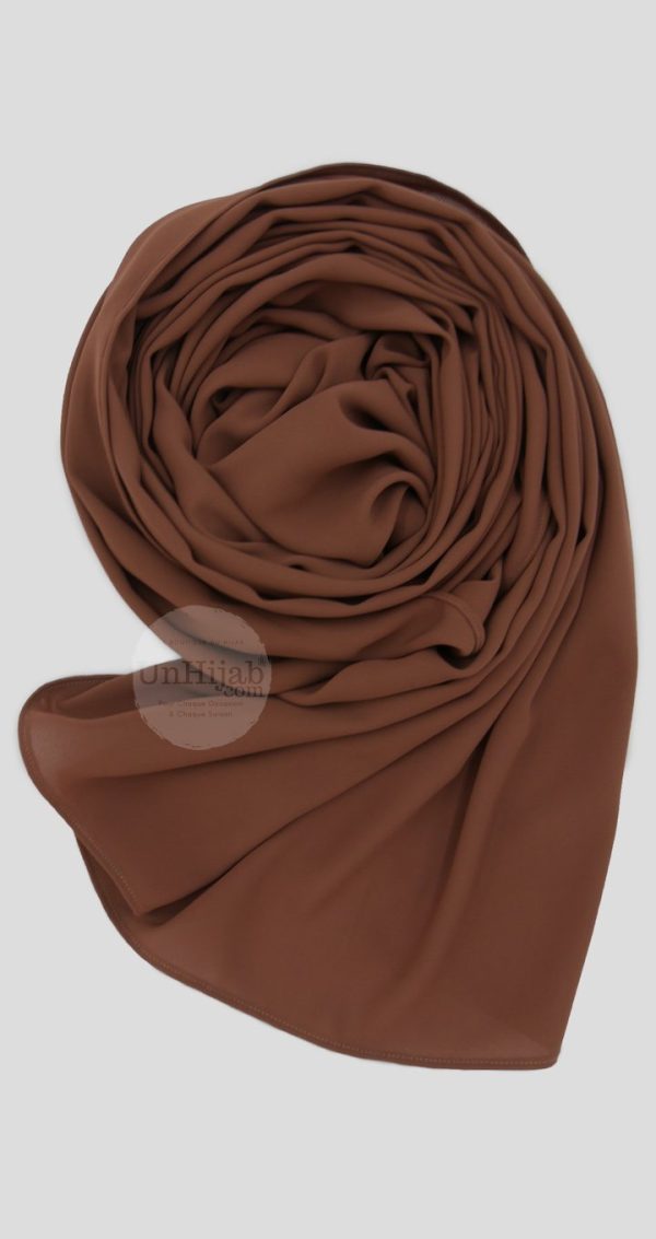 Hijab Mousseline SaddleBrown Luxury Collection