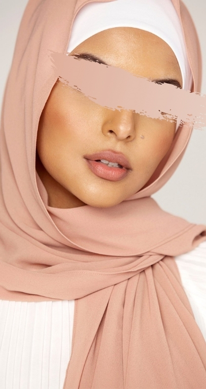 Hijab Mousseline couleur peche