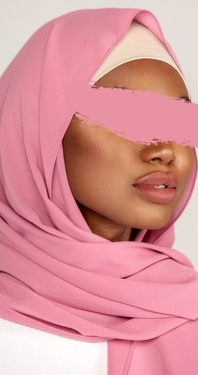 Hijab Mousseline rose