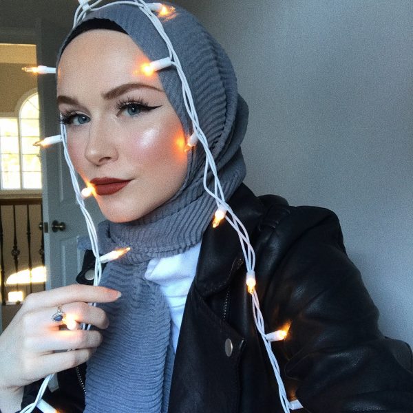 Hijab Plissé Careena Gris