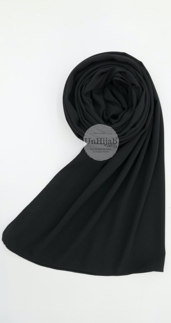 Hijab Noir Soie de Medine
