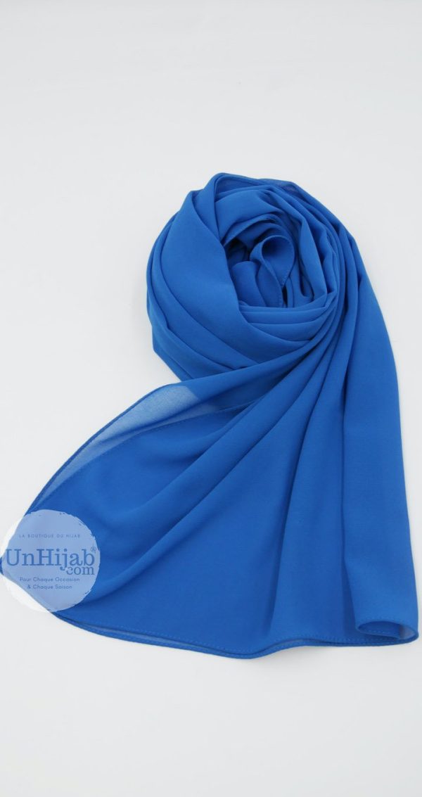 Hijab Mousseline RoyalBlue Premium Collection