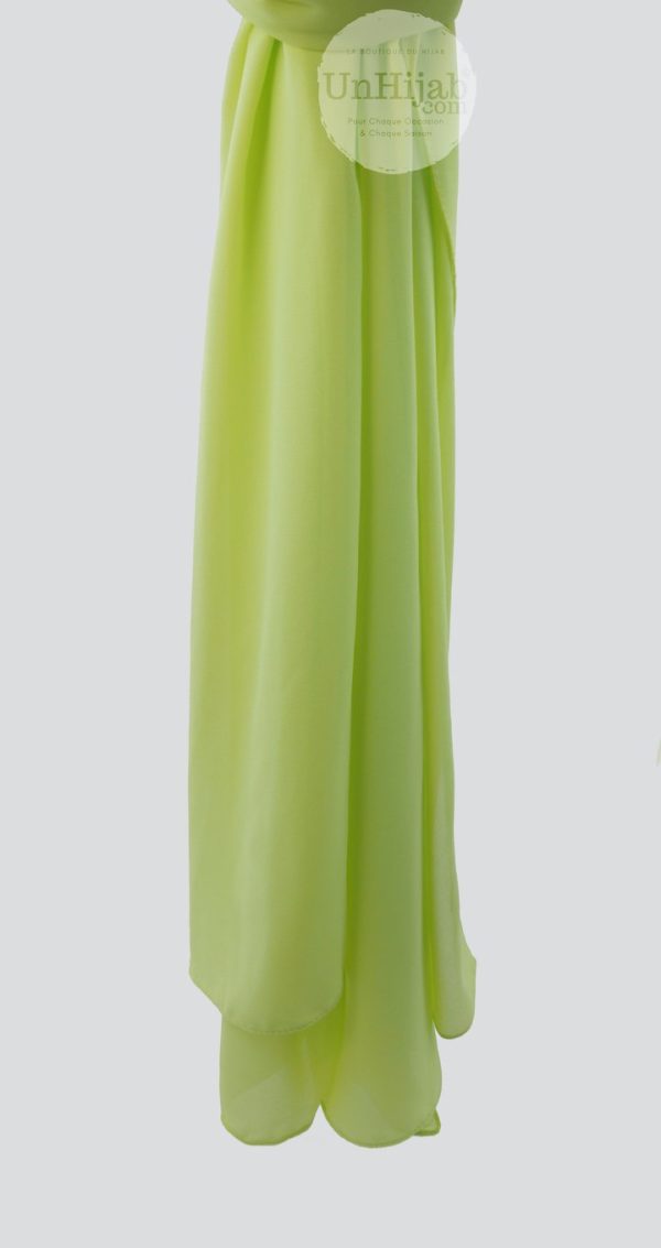Hijab Mousseline Vert Lime Premium Collection
