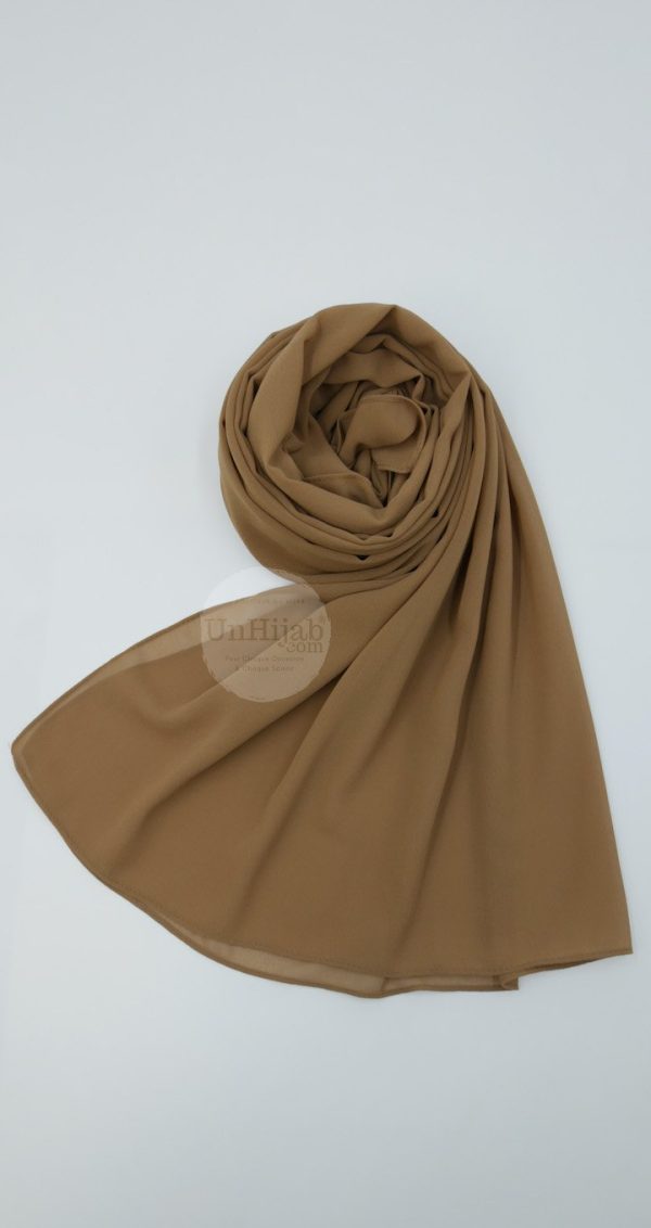 Hijab Mousseline Marron Collection XL