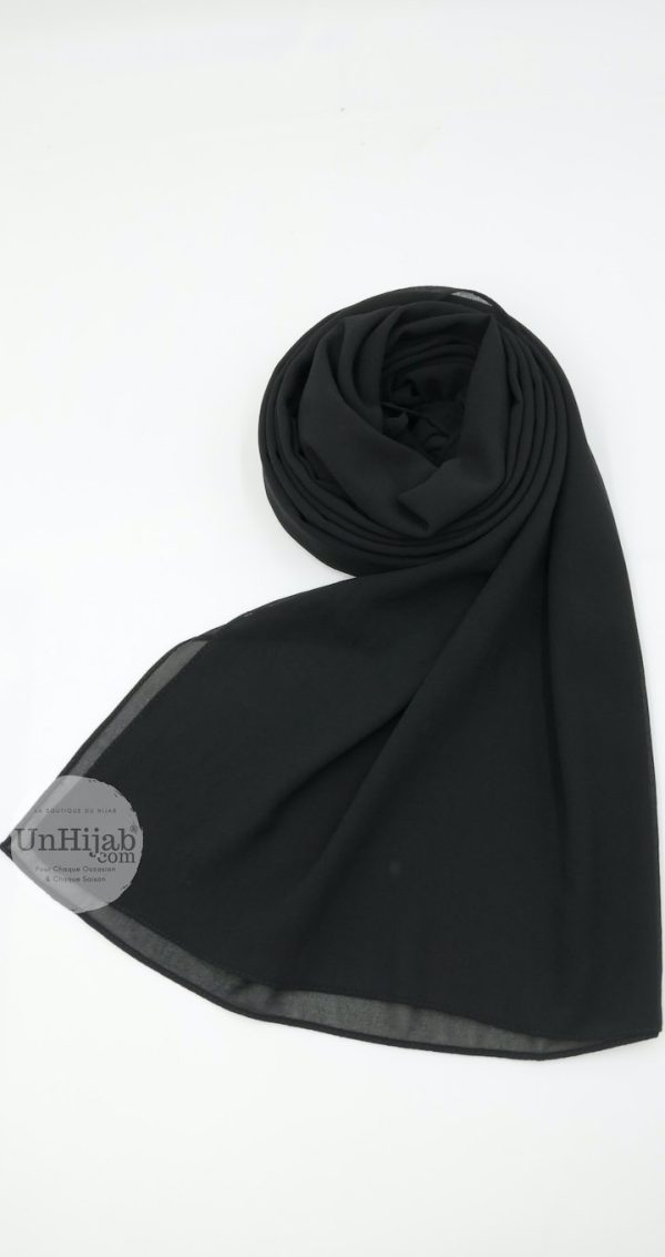 Hijab Mousseline Noir Collection XL