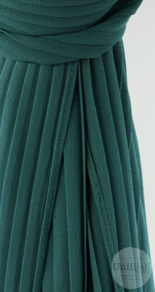 Hijab mousseline plissé Teal Wisteria Collection